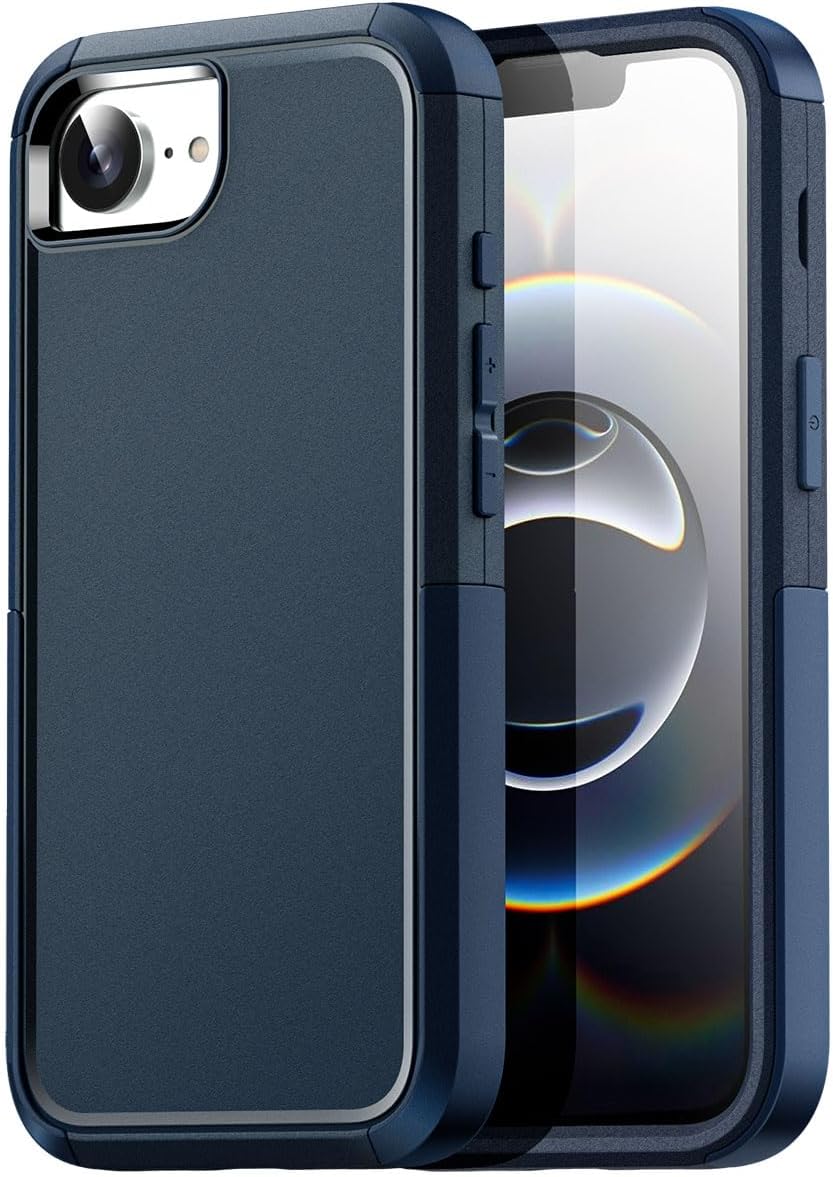 for iPhone 16E Case 2025,3-Layer Heavy Duty Pocket-Friendly Rugged Durable Military Grade Protection Shockproof/Drop Proof/Dust Proof Protective Cover for iPhone 16 E 6.1"_2