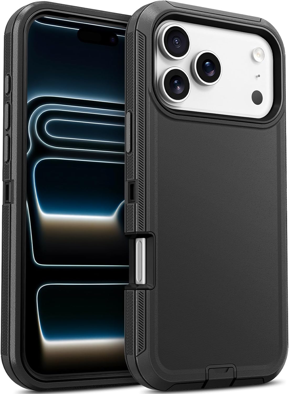 Case for iPhone 17 Pro Max 5G 6.9-inch, Heavy Duty Rugged & Dual-Layer Shockproof Drop Proof Protection w/Port Anti dust Scratch Back Cover Phone Cases for Apple iPhone 17 Pro Max 2025, Black